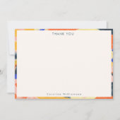 レトロアート抽象芸術パーソナライズされた サンキューカード (正面)