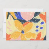 レトロアート抽象芸術パーソナライズされた サンキューカード (裏面)