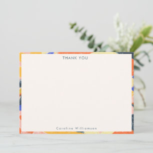 レトロアート抽象芸術パーソナライズされた サンキューカード