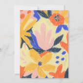 レトロアート抽象芸術植物性おもしろい結婚ズ 招待状 (裏面)