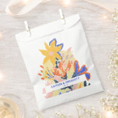 レトロアート抽象芸術結婚フローラカスタム フェイバーバッグ (クリップ留めされた状態)