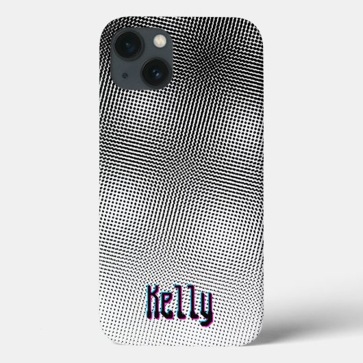 レトロアート白黒モアレ3Dムービー Case-Mate iPhoneケース (裏面)