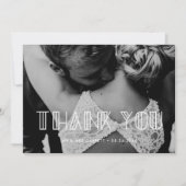 レトロアート結婚デコの写真サンキューカード 案内状 (正面)