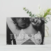 レトロアート結婚デコの写真サンキューカード 案内状 (スタンド正面)