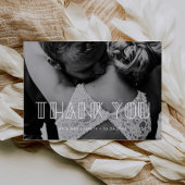 レトロアート結婚デコの写真サンキューカード 案内状