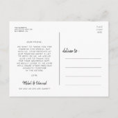 レトロアート結婚デコ感謝していスユー ポストカード (裏面)