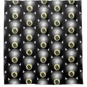 レトロアート8ビリヤード・ボール シャワーカーテン (正面)