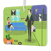 レトロアーバンカートゥーンカップル空気清浄機 カーエアーフレッシュナー (左)