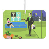 レトロアーバンカートゥーンカップル空気清浄機 カーエアーフレッシュナー (正面)