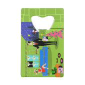 レトロアーバンクリスマスカップルカードボトルオープナー クレジットカード栓抜き (裏面)