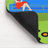 レトロアーバンクリスマスカップルマウスパッド マウスパッド (コーナー)