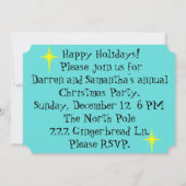 レトロアーバンクリスマスパーティー招待状 招待状 (裏面)