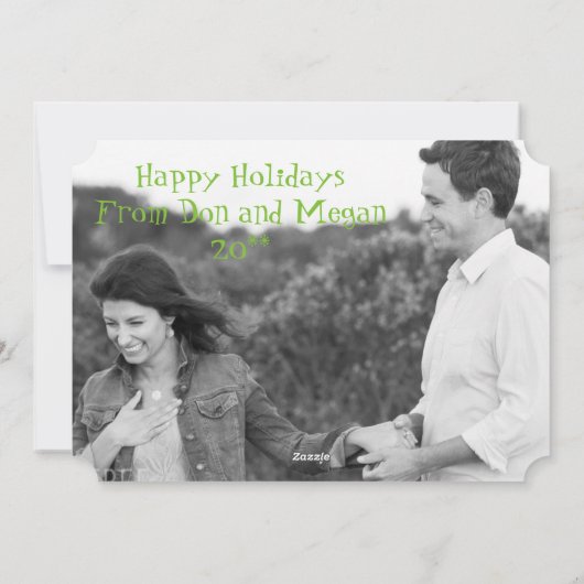 レトロアーバンクリスマスフォトカード シーズンカード (裏面)