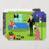 レトロアーバンクリスマスフォトカード シーズンカード (正面/裏面)