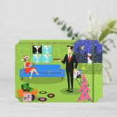 レトロアーバンクリスマスフォトカード シーズンカード (スタンド正面)