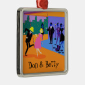 レトロアーバンルーフトップパーティークリスマスオーナメント メタルオーナメント (右)