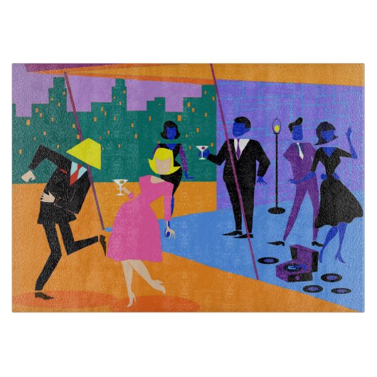 レトロアーバン屋上パーティー切断板 カッティングボード (正面)