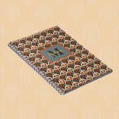 レトロアールデコジャズエイジミュートカラーズモノグラム ノートブック