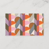 レトロアールデコジャズパステルカラーズシェイプパターン 名刺 (裏面)