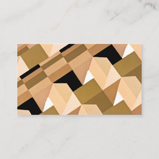 レトロアールデコジャズヴィンテージ暖かい抽象芸術パターン 名刺 (裏面)