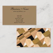 レトロアールデコジャズヴィンテージ暖かい抽象芸術パターン 名刺 (正面/裏面)