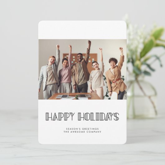 レトロアールデコフォント企業のビジネス写真 シーズンカード (スタンド正面)