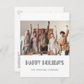 レトロアールデコフォント企業のビジネス写真 ポストカード (正面/裏面)