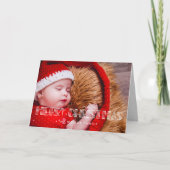 レトロアールデコメリークリスマスフォト シーズンカード (正面)