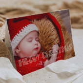 レトロアールデコメリークリスマスフォト シーズンカード