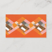 レトロアールデコヴィンテージジャズオレンジダイヤモンドパターン 名刺 (裏面)