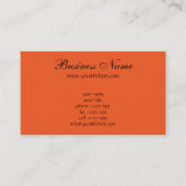 レトロアールデコヴィンテージジャズオレンジダイヤモンドパターン 名刺 (正面)