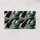 レトロアールデコヴィンテージダイヤモンド三角形パターン 名刺 (裏面)