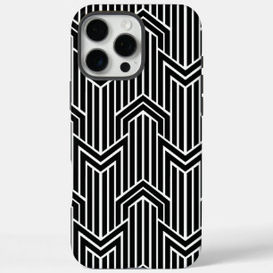 レトロアールデコ山型三角形シームレスパターン iPhone 16 PRO MAXケース