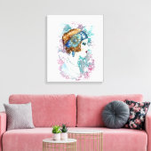 レトロアールデコ20年代女性 キャンバスプリント (インサイチュ (リビング))