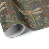レトロアールヌーボードラゴンフライボホシック ラッピングペーパー (ロールコーナー)