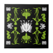 レトロアールヌーボーホームデコールプリント タイル (正面)