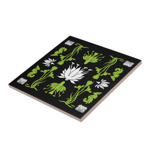 レトロアールヌーボーホームデコールプリント タイル (側面)