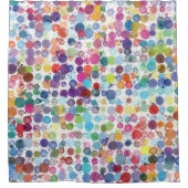 レトロアー絵を描トレインボーシャワーカーテン シャワーカーテン (正面)