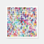 レトロアー絵を描(ばちゃばちゃ)跳ねるナプキン スタンダードカクテルナプキン (正面)