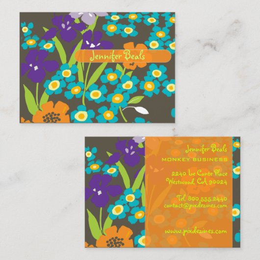 レトロア日本のイリス 名刺 (正面/裏面)