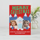 レトロイェティお洒落キッズクリスマス2写真 シーズンカード (スタンド正面)