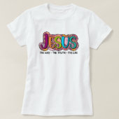 レトロイエズスフェイスイースター Tシャツ (デザイン正面)
