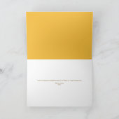 レトロイエローとオレンジのフレンドシップデイグリーティング カード (内部)