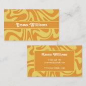 レトロイエローオレンジモダンの名刺 名刺 (正面/裏面)