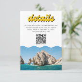 レトロイエローカ結婚ボ詳細QRコード エンクロージャーカード (スタンド正面)