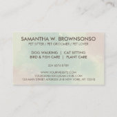 レトロイエローグリーンペットトリマー 名刺 (裏面)