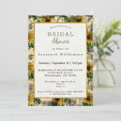 レトロイエローサンフラワー新聞社ブライダルシャワー 招待状 (スタンド正面)