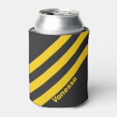 レトロイエロージャケストライプット三つのの名前 缶クーラー (缶正面)