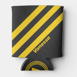 レトロイエロージャケストライプット三つのの名前 缶クーラー