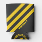 レトロイエロージャケストライプット三つのの名前 缶クーラー (裏面)